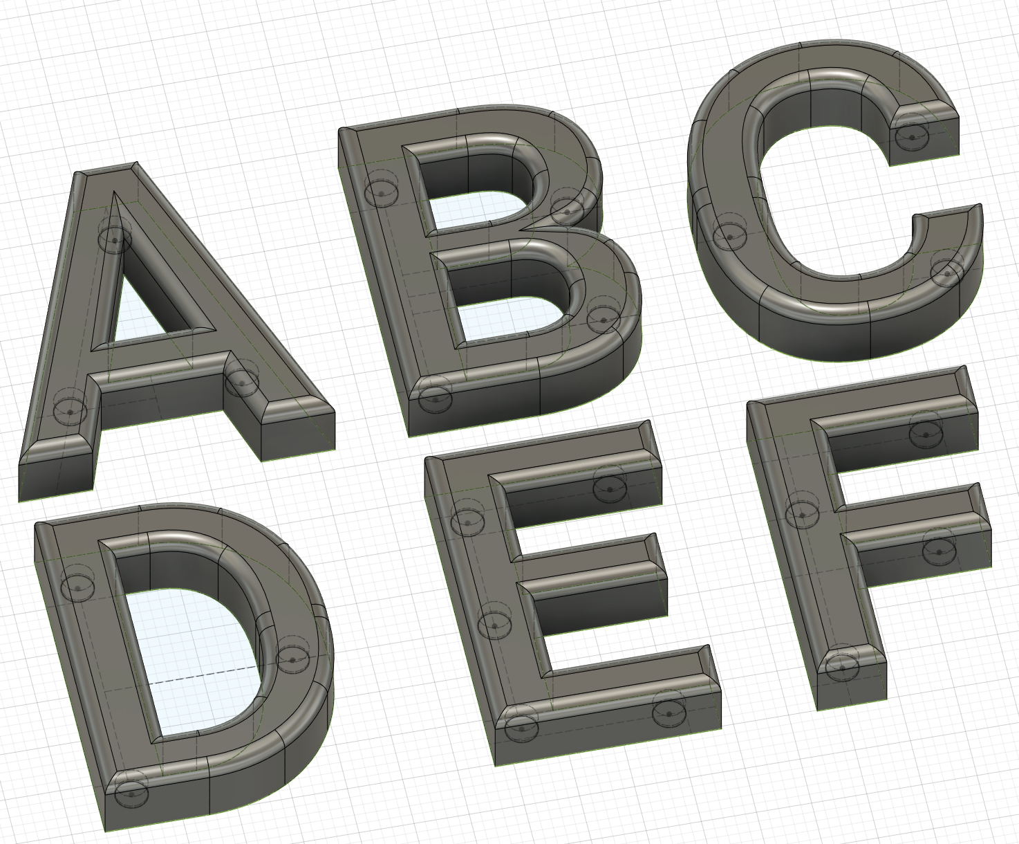 magnetic letters render
